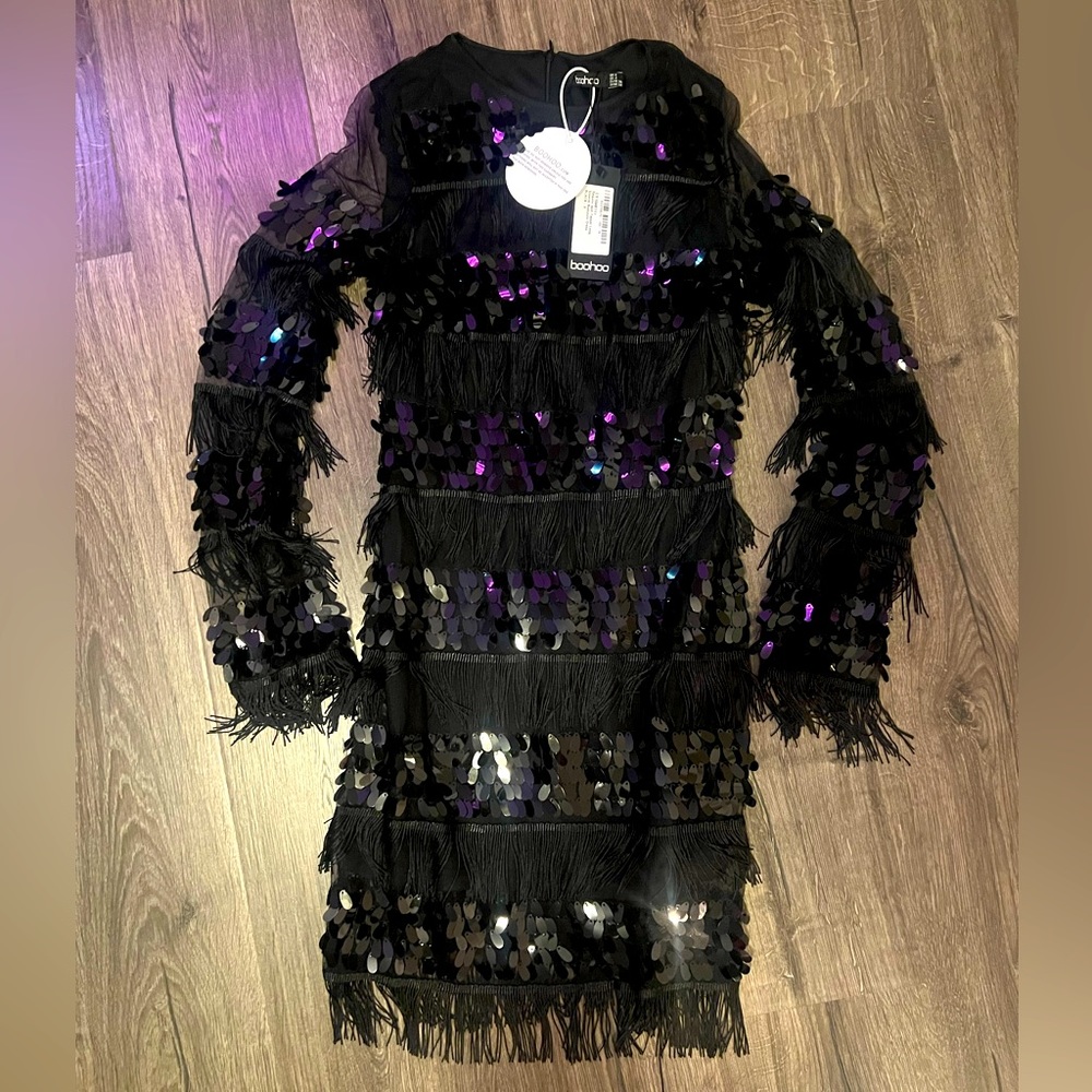 BLACK BOOHOO PARTY DRESS